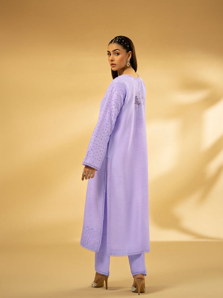 Fozia Khalid | Eid Edit 24 | Lilac Dreamscape - Hoorain Designer Wear - Pakistani Ladies Branded Stitched Clothes in United Kingdom, United states, CA and Australia