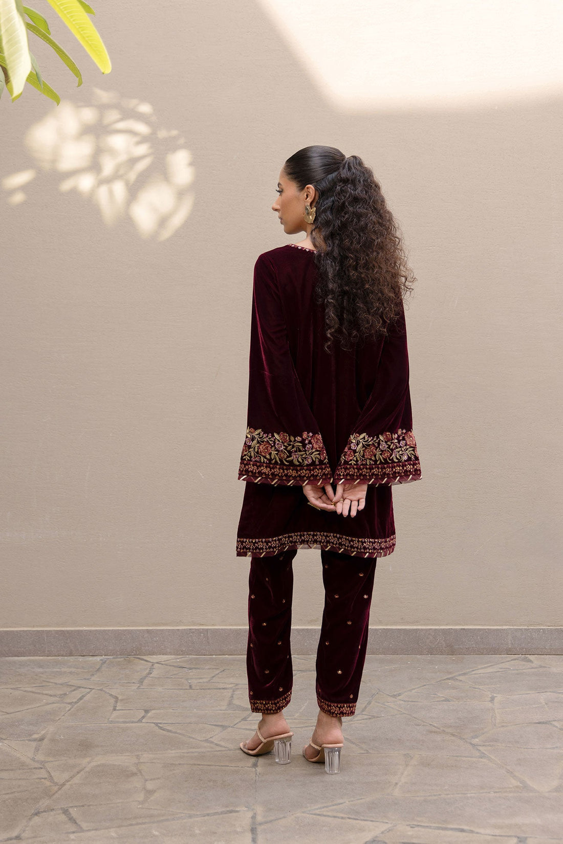 Dhanak | Velvet Edit | FW24DA-2620 MAROON