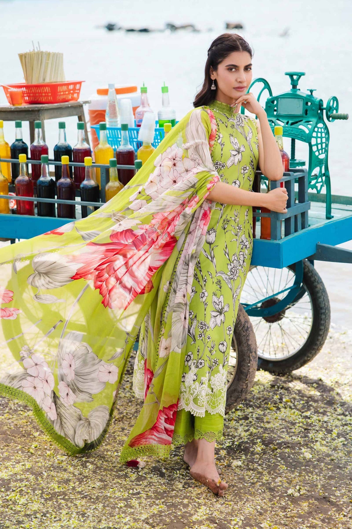 Maria b | M Basics Lawn | 405-B - Pakistani Clothes for women, in United Kingdom and United States