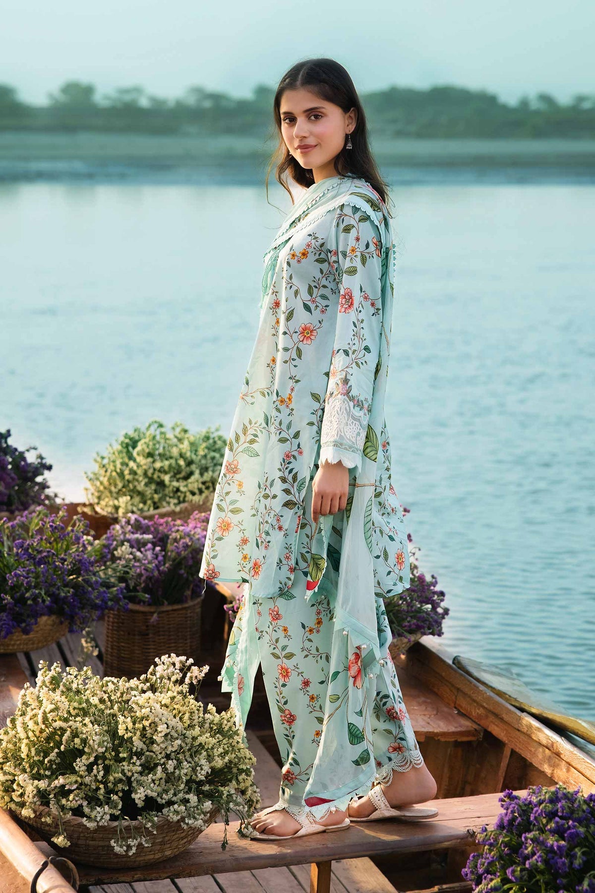 Maria b | M Basics Lawn | 406-B - Pakistani Clothes for women, in United Kingdom and United States