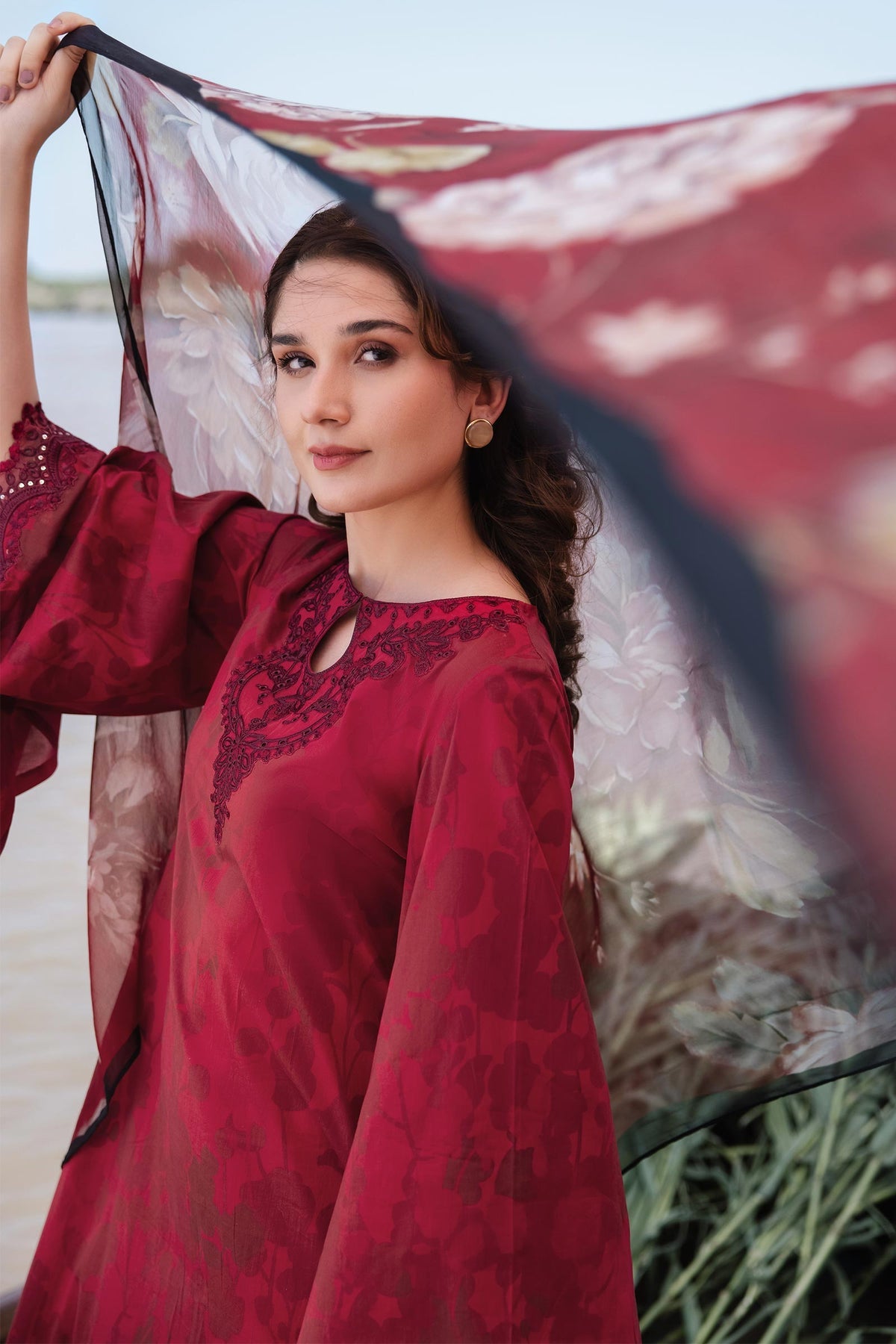 Maria b | M Basics Lawn | 411-A - Pakistani Clothes for women, in United Kingdom and United States