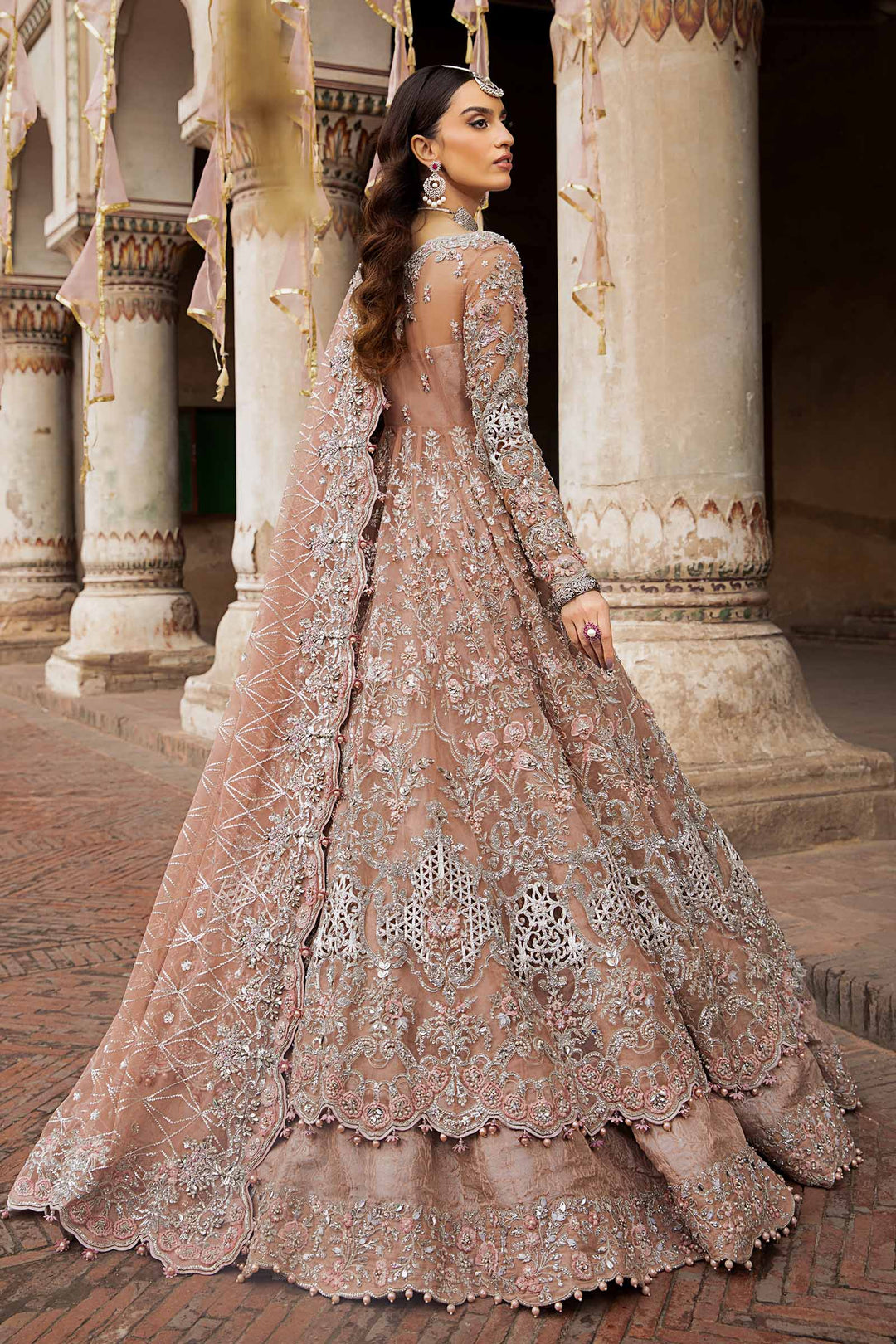 green emerald velvet dress Sea Green Gharara Suit - Maria B Lawn Eid Collection 2023