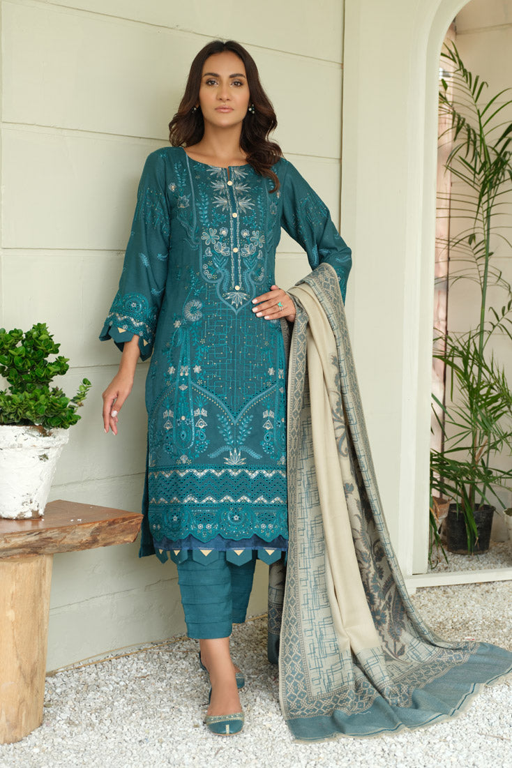 Marjjan | Aangan Embroidered Viscose |  MDS-69 (SEA GREEN)