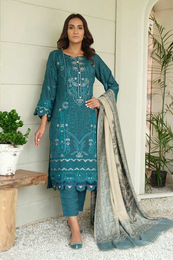 Marjjan | Aangan Embroidered Viscose |  MDS-69 (SEA GREEN)