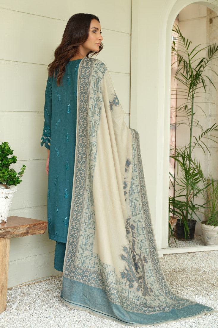 Marjjan | Aangan Embroidered Viscose |  MDS-69 (SEA GREEN)