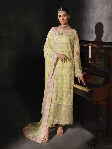 Rajbari | Sage Chiffon Edit | Ivy