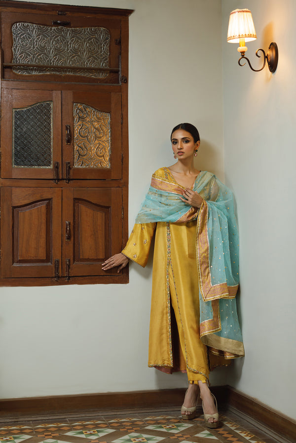 Wahajmkhan | Bahar Begum Formals | MUSTARD BEGUM JORA - Pakistani Clothes for women, in United Kingdom and United States