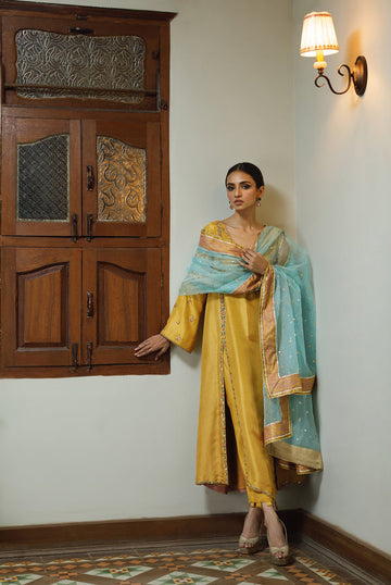 Wahajmkhan | Bahar Begum Formals | MUSTARD BEGUM JORA - Pakistani Clothes for women, in United Kingdom and United States