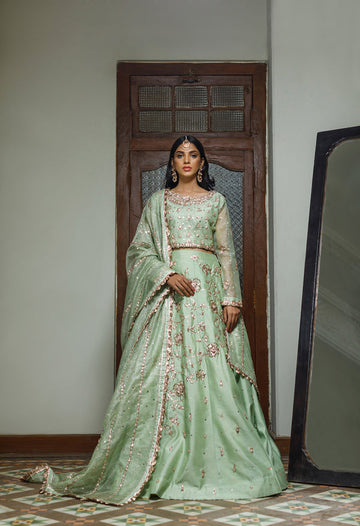 Wahajmkhan | Bahar Begum Formals | MINT BAHAR LEHNGA - Pakistani Clothes for women, in United Kingdom and United States