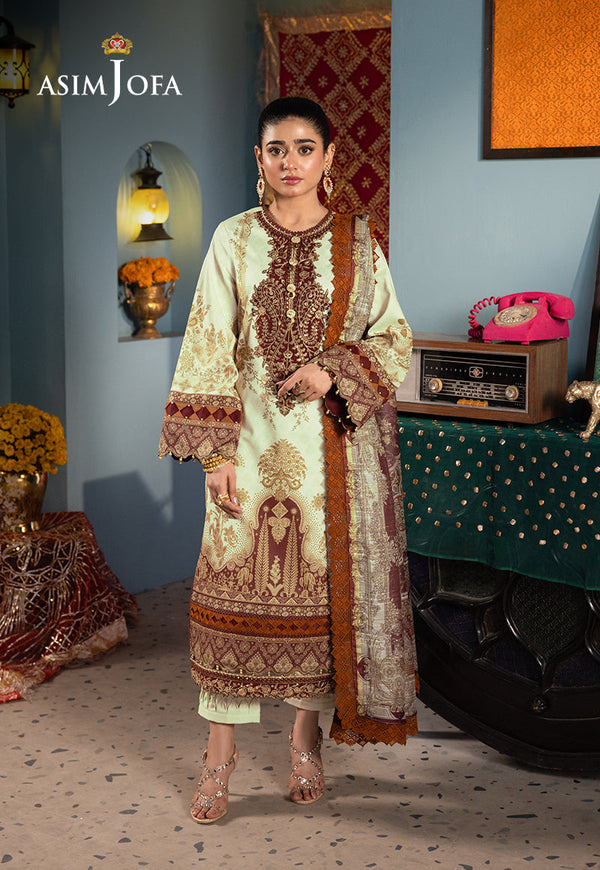 Asim Jofa | Asra Festive Essentials | AJRA-05 - Hoorain Designer Wear - Pakistani Designer Clothes for women, in United Kingdom, United states, CA and Australia