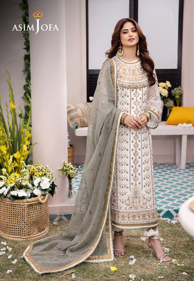 Asim Jofa | Dhanak Rang Collection | AJCF-17 - Hoorain Designer Wear - Pakistani Designer Clothes for women, in United Kingdom, United states, CA and Australia