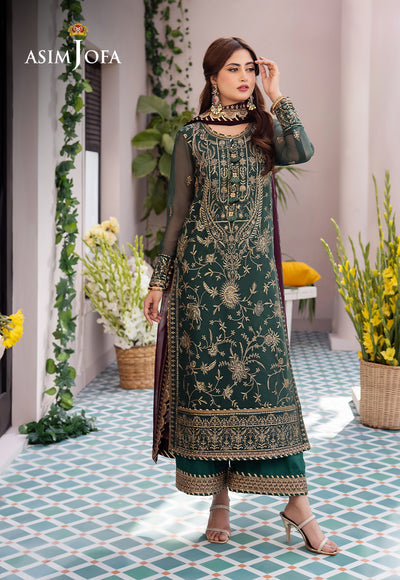 Asim Jofa | Dhanak Rang Collection | AJCF-10 - Hoorain Designer Wear - Pakistani Designer Clothes for women, in United Kingdom, United states, CA and Australia