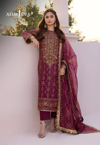 Asim Jofa | Dhanak Rang Collection | AJCF-05 - Hoorain Designer Wear - Pakistani Designer Clothes for women, in United Kingdom, United states, CA and Australia