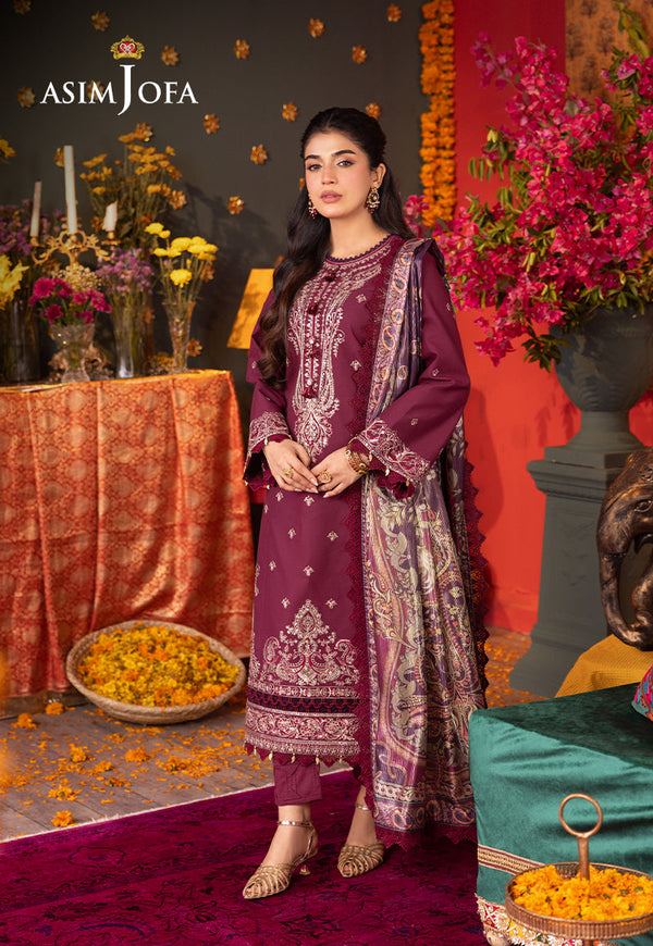 Asim Jofa | Asra Festive Essentials | AJRA-08 - Hoorain Designer Wear - Pakistani Designer Clothes for women, in United Kingdom, United states, CA and Australia
