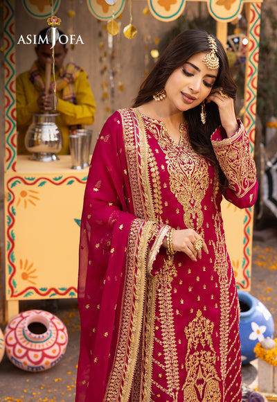 Asim Jofa | Chamak Damak Festive 24 | AJCD-21 - Hoorain Designer Wear - Pakistani Ladies Branded Stitched Clothes in United Kingdom, United states, CA and Australia