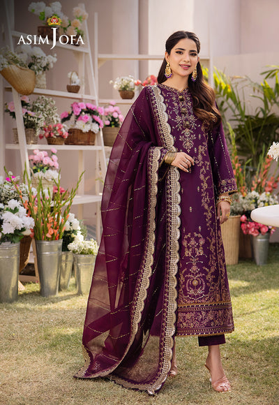 Asim Jofa | Dhanak Rang Collection | AJCF-22 - Hoorain Designer Wear - Pakistani Designer Clothes for women, in United Kingdom, United states, CA and Australia