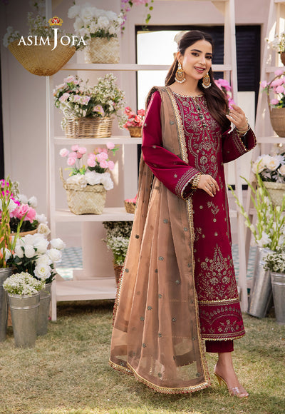 Asim Jofa | Dhanak Rang Collection | AJCF-20 - Hoorain Designer Wear - Pakistani Designer Clothes for women, in United Kingdom, United states, CA and Australia