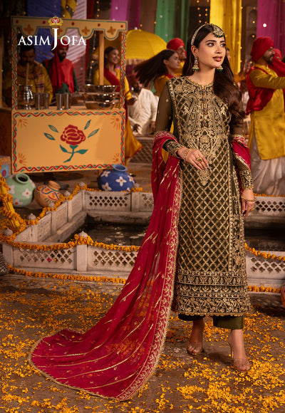 Asim Jofa | Chamak Damak Festive 24 | AJCD-27 - Hoorain Designer Wear - Pakistani Ladies Branded Stitched Clothes in United Kingdom, United states, CA and Australia