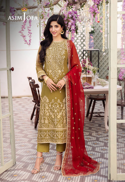 Asim Jofa | Dhanak Rang Collection |  AJCF-26 - Hoorain Designer Wear - Pakistani Ladies Branded Stitched Clothes in United Kingdom, United states, CA and Australia
