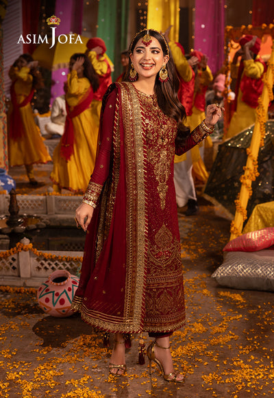 Asim Jofa | Chamak Damak Festive 24 | AJCD-04 - Hoorain Designer Wear - Pakistani Ladies Branded Stitched Clothes in United Kingdom, United states, CA and Australia