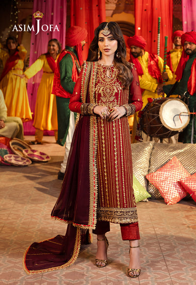 Asim Jofa | Chamak Damak Festive 24 | AJCD-28 - Hoorain Designer Wear - Pakistani Ladies Branded Stitched Clothes in United Kingdom, United states, CA and Australia