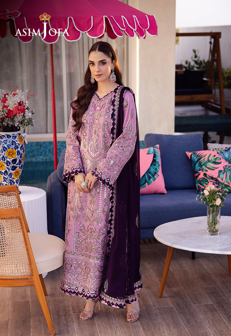 Asim Jofa | Uraan Lawn Chiffon Collection | AJUR-03 - Pakistani Clothes for women, in United Kingdom and United States