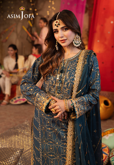 Asim Jofa | Chamak Damak Festive 24 | AJCD-01 - Hoorain Designer Wear - Pakistani Ladies Branded Stitched Clothes in United Kingdom, United states, CA and Australia