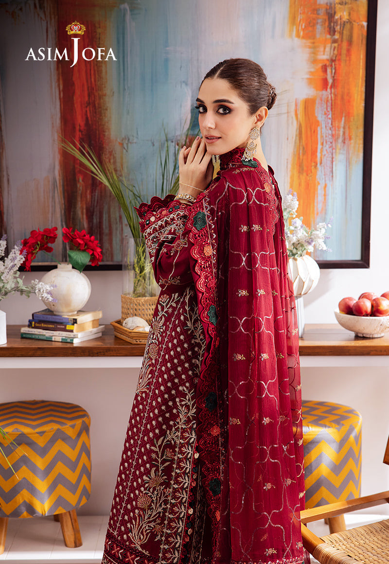 Asim Jofa | Uraan Lawn Chiffon Collection | AJUR-04 Xs