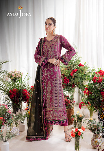 Asim Jofa | Uraan Lawn Chiffon Collection | AJUR-07 - Pakistani Clothes for women, in United Kingdom and United States