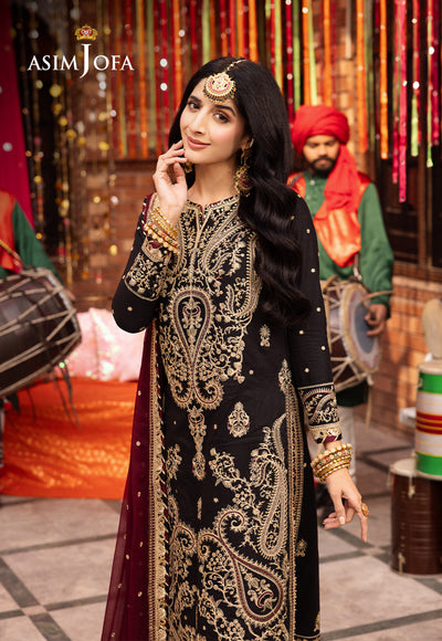Asim Jofa | Chamak Damak Festive 24 | AJCD-03 - Hoorain Designer Wear - Pakistani Ladies Branded Stitched Clothes in United Kingdom, United states, CA and Australia