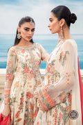 Maria B | Luxury Chiffon Collection | Cloud White Floral - Pakistani Clothes for women, in United Kingdom and United States