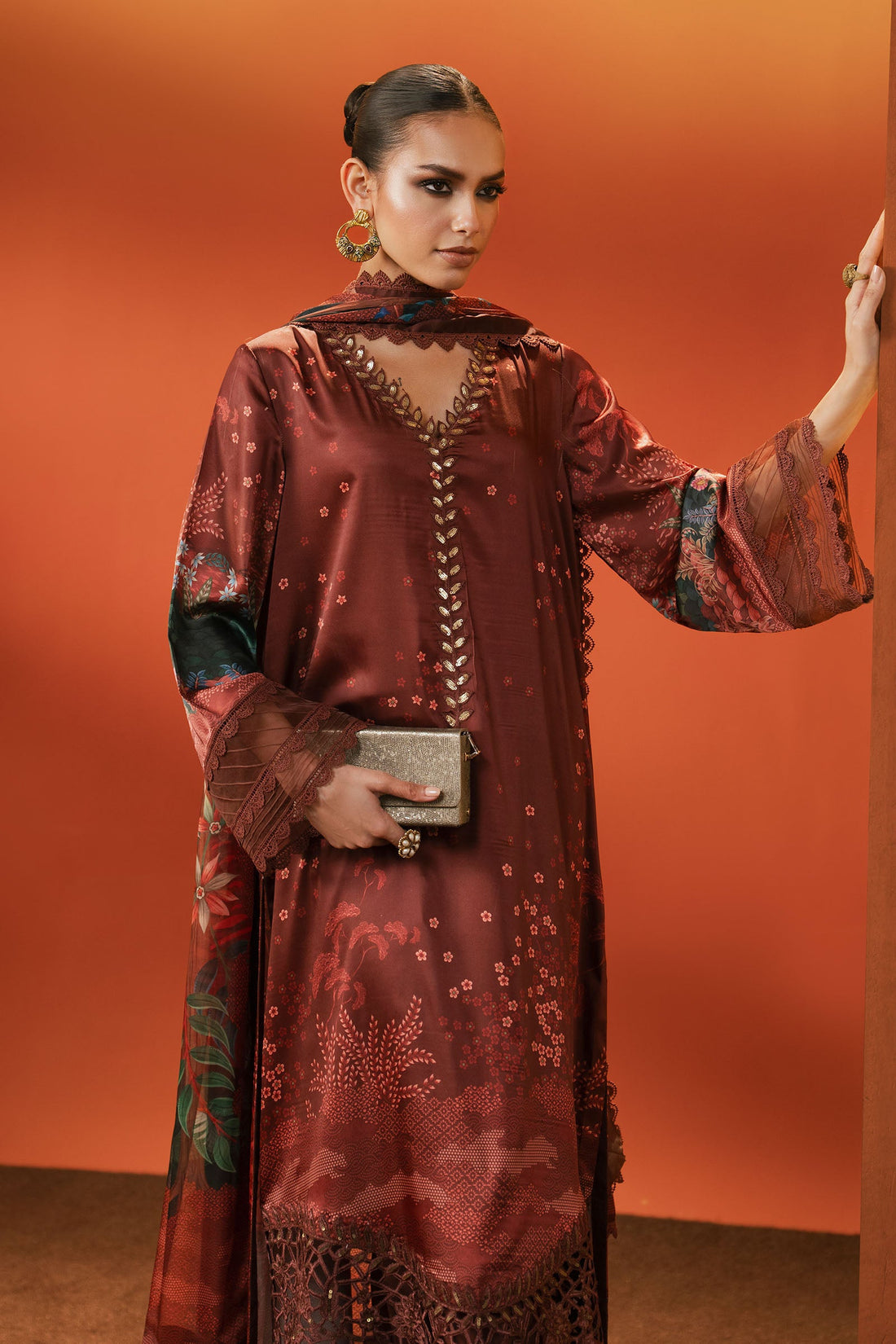 Maria B | Luxury Pret Pre Fall | MPS-EF26-08R1-Maroon