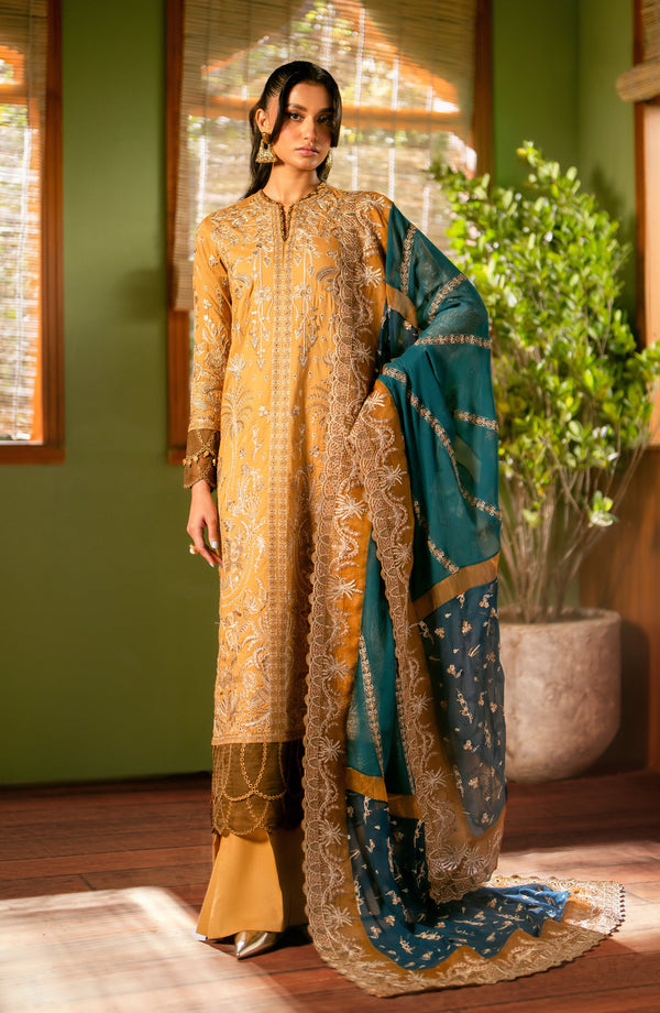 Maryum N Maria | Luxury Lawn 24 | Heba - Hoorain Designer Wear - Pakistani Ladies Branded Stitched Clothes in United Kingdom, United states, CA and Australia