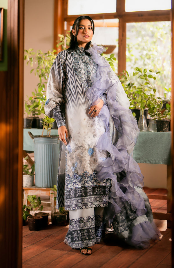 Maryum N Maria | Luxury Lawn 24 |  Sara - Hoorain Designer Wear - Pakistani Ladies Branded Stitched Clothes in United Kingdom, United states, CA and Australia