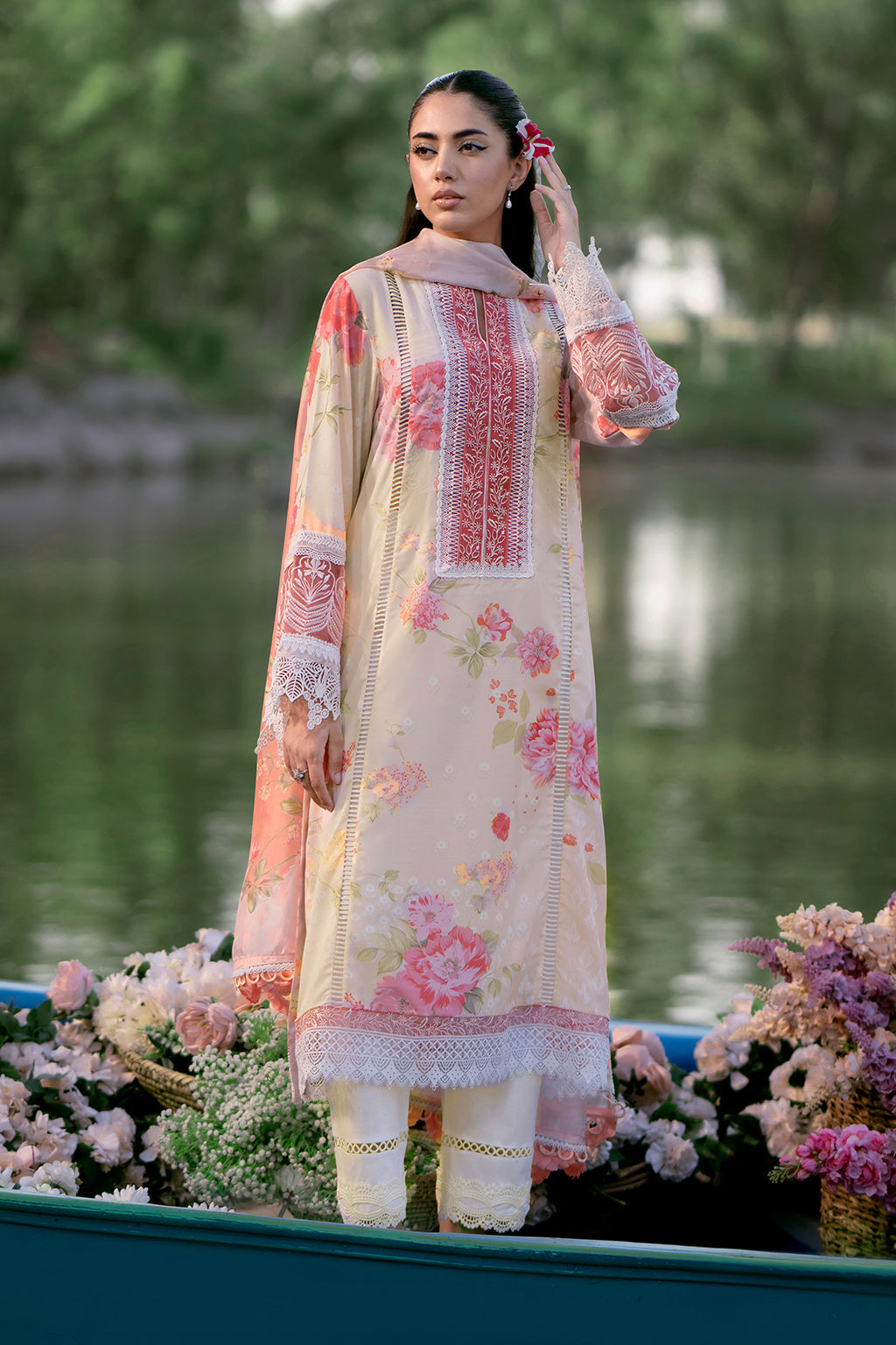 Sardinia | Cocktail Luxury Lawn | CORAL - Pakistani Clothes for women, in United Kingdom and United States