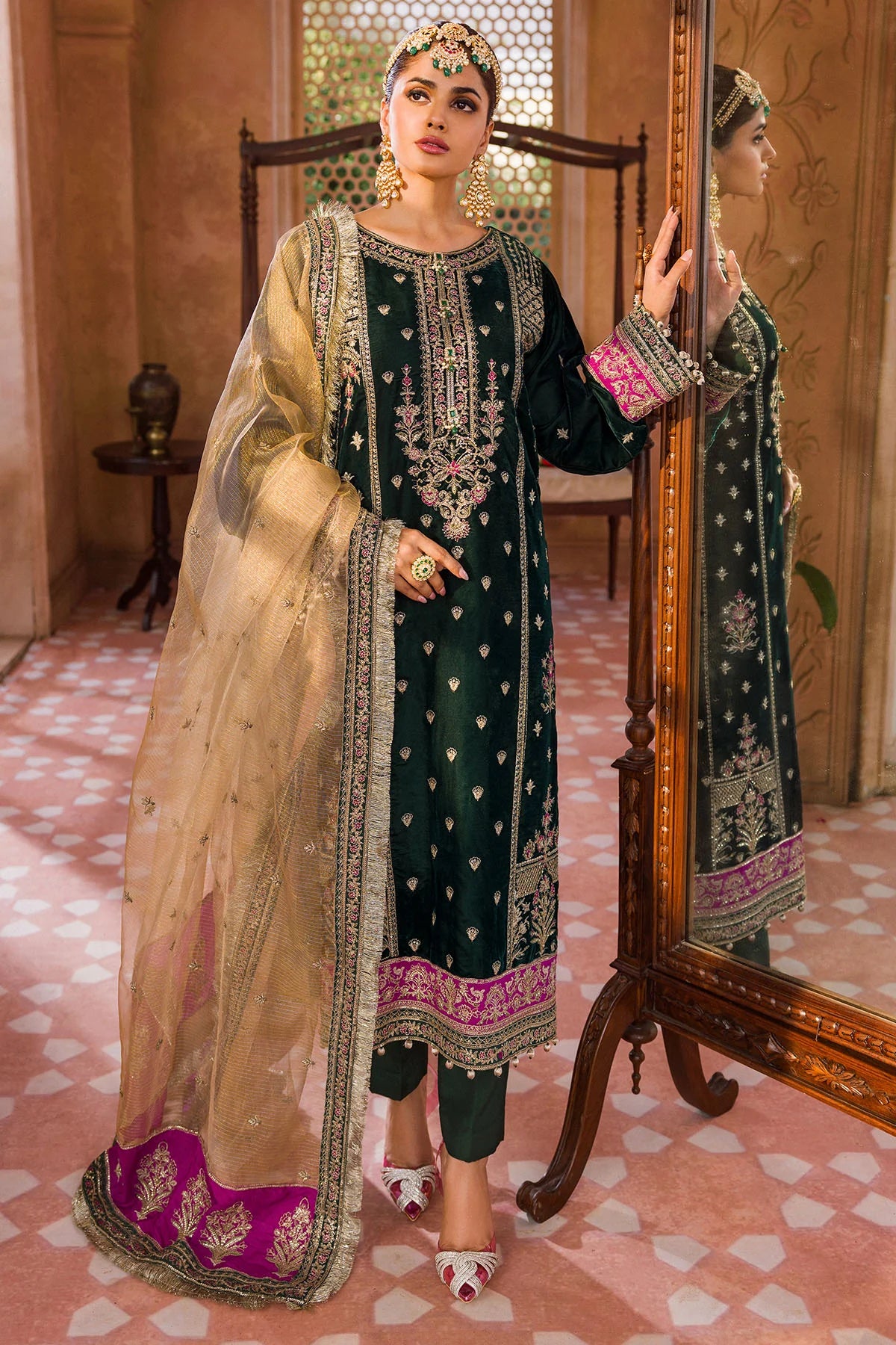 Motifz | Grand Velour Velvet Collection | 4403 - Pakistani Clothes for women, in United Kingdom and United States