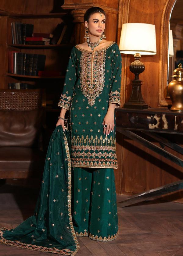 Waqas Shah | Meh-E-Nur | DAYLILLY - Hoorain Designer Wear - Pakistani Ladies Branded Stitched Clothes in United Kingdom, United states, CA and Australia