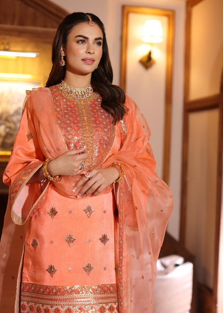 Waqas Shah | Meh-E-Nur | BLUSH - Hoorain Designer Wear - Pakistani Ladies Branded Stitched Clothes in United Kingdom, United states, CA and Australia