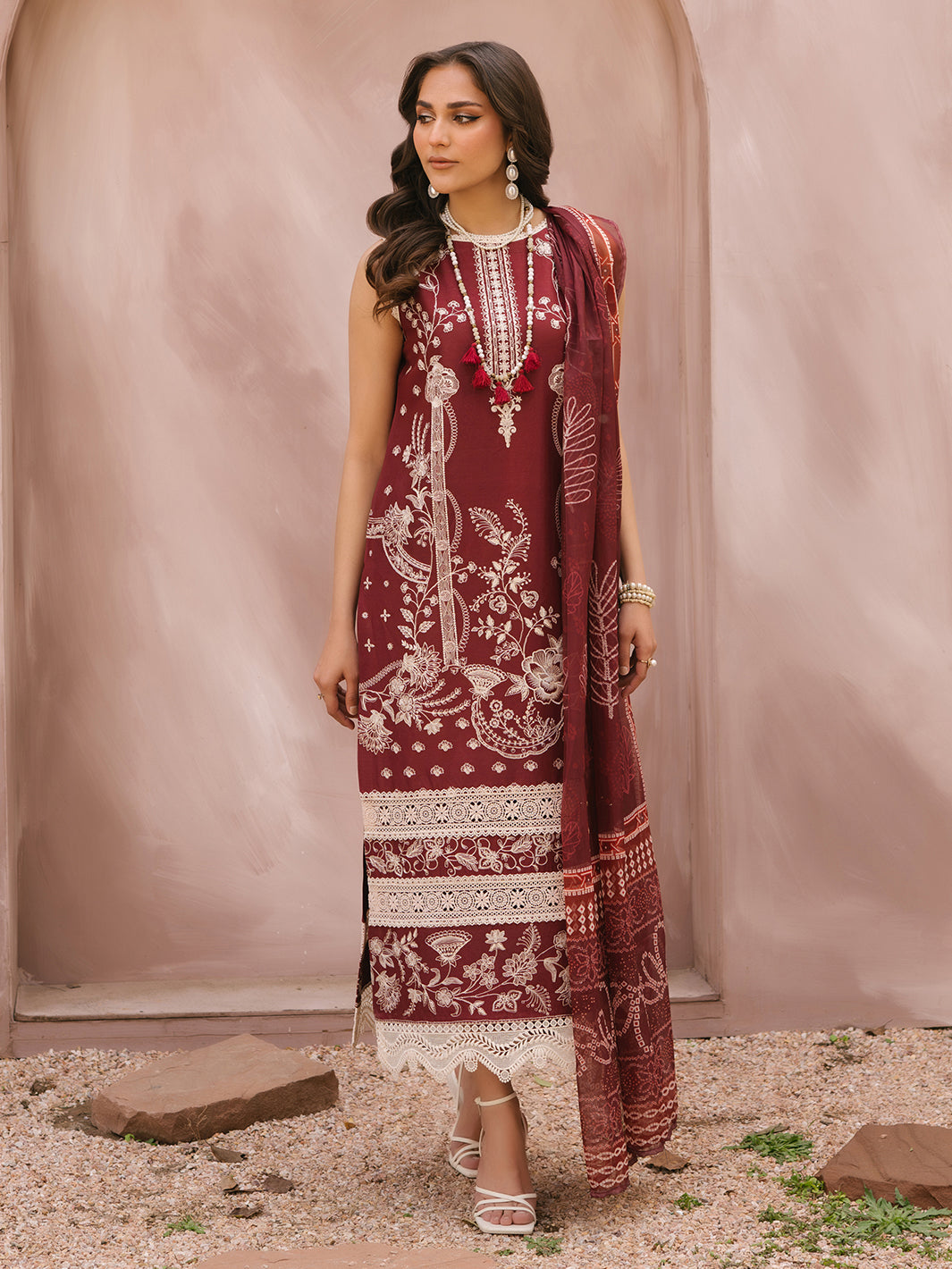 Mahnur | Masakali Luxury Lawn 24 | MK 02 - B - Pakistani Clothes for women, in United Kingdom and United States