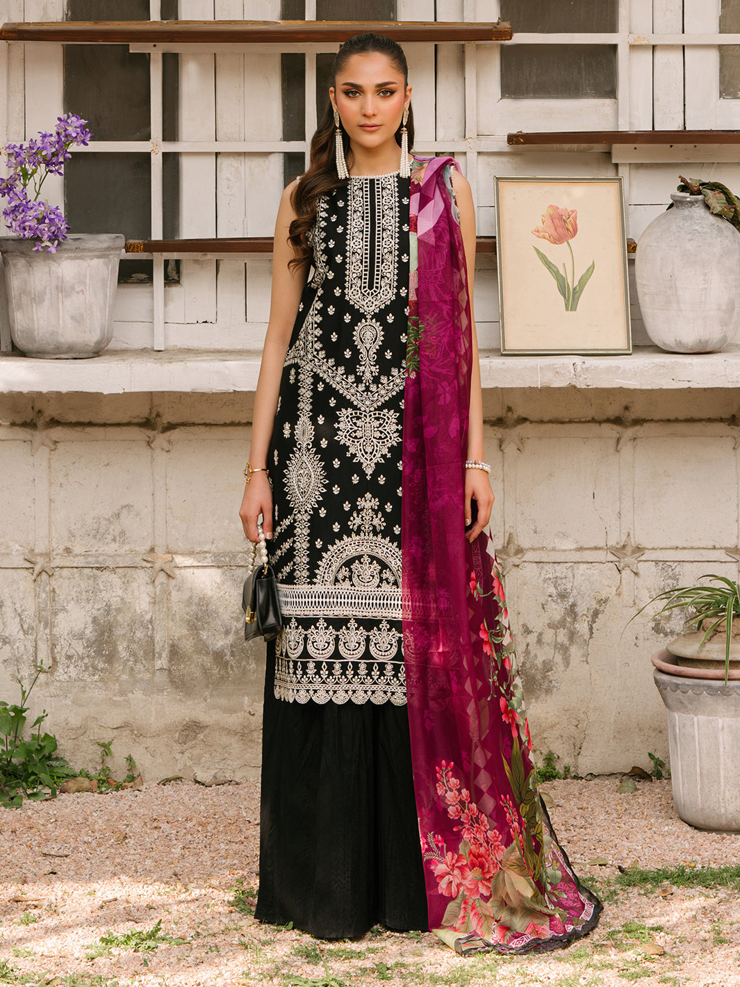 Mahnur | Masakali Luxury Lawn 24 | MK 05 - A - Pakistani Clothes for women, in United Kingdom and United States