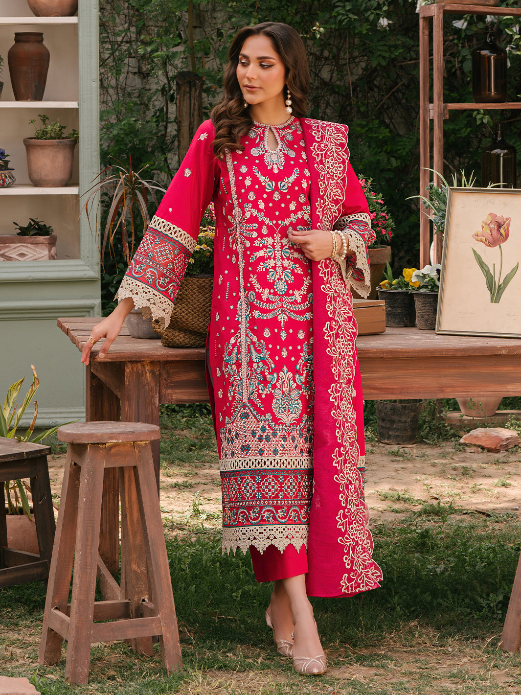 Mahnur | Masakali Luxury Lawn 24 | MK 06 - B - Pakistani Clothes for women, in United Kingdom and United States