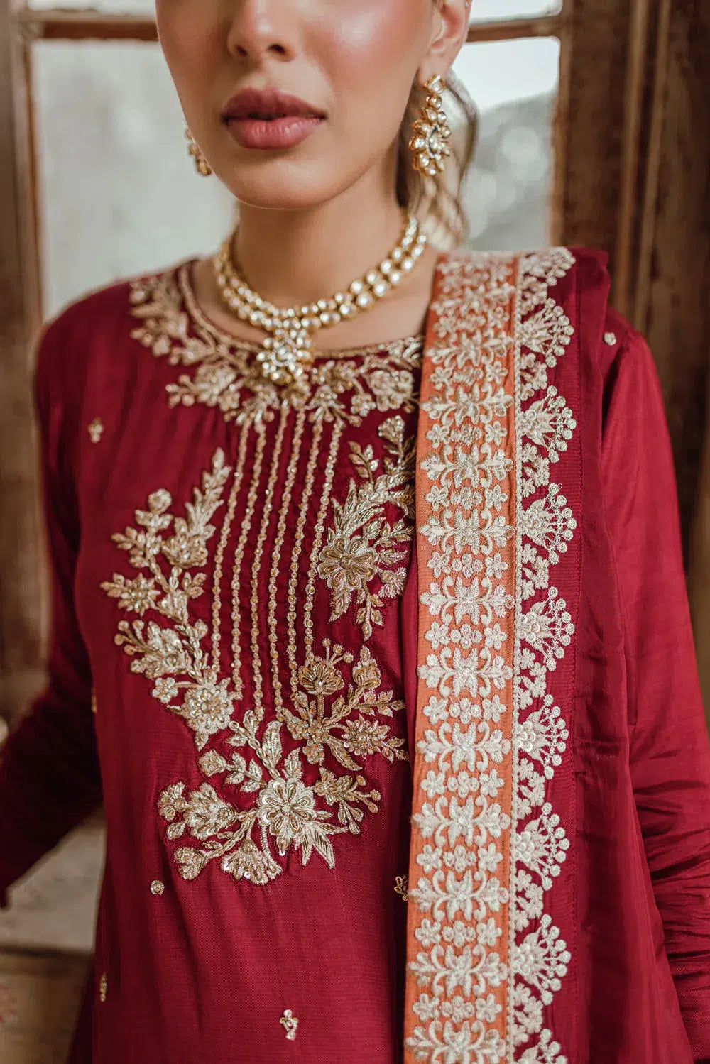 Azure | Embroidered Formals | Majestic Rouge - Pakistani Clothes for women, in United Kingdom and United States