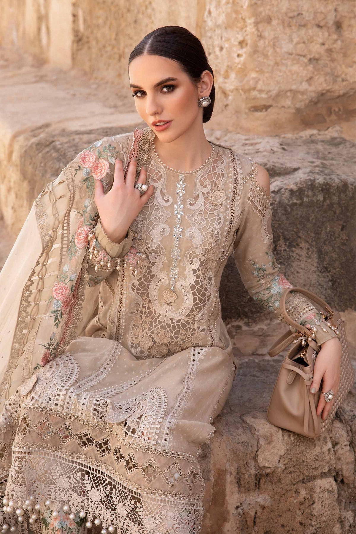 Maria B | Voyage a' Luxe Lawn | D-2410-A - Pakistani Clothes for women, in United Kingdom and United States