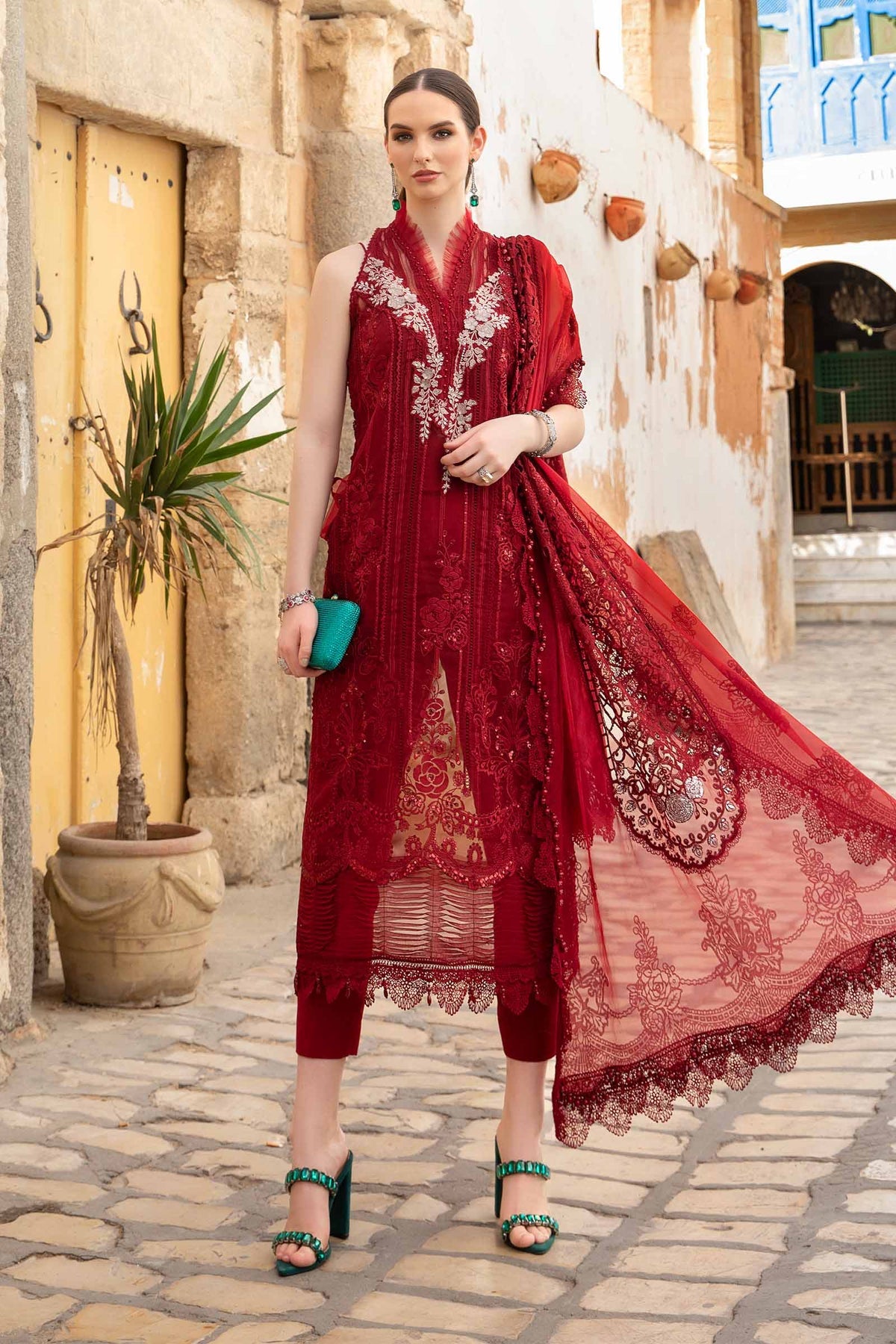 Maria B | Voyage a' Luxe Lawn | D-2401-B - Pakistani Clothes for women, in United Kingdom and United States