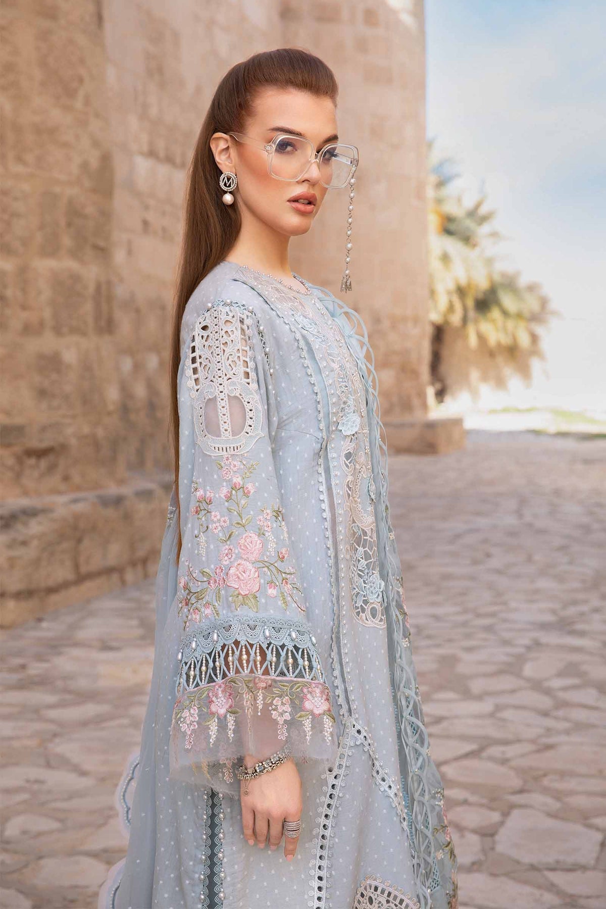 Maria B | Voyage a' Luxe Lawn | D-2410-B - Pakistani Clothes for women, in United Kingdom and United States