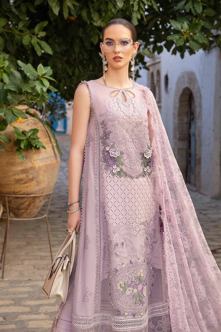 Maria B | Voyage a' Luxe Lawn | D-2411-B - Hoorain Designer Wear - Pakistani Ladies Branded Stitched Clothes in United Kingdom, United states, CA and Australia