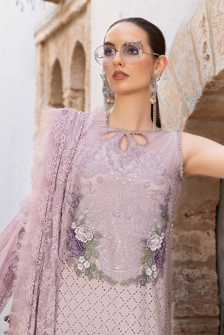 Maria B | Voyage a' Luxe Lawn | D-2411-B - Hoorain Designer Wear - Pakistani Ladies Branded Stitched Clothes in United Kingdom, United states, CA and Australia