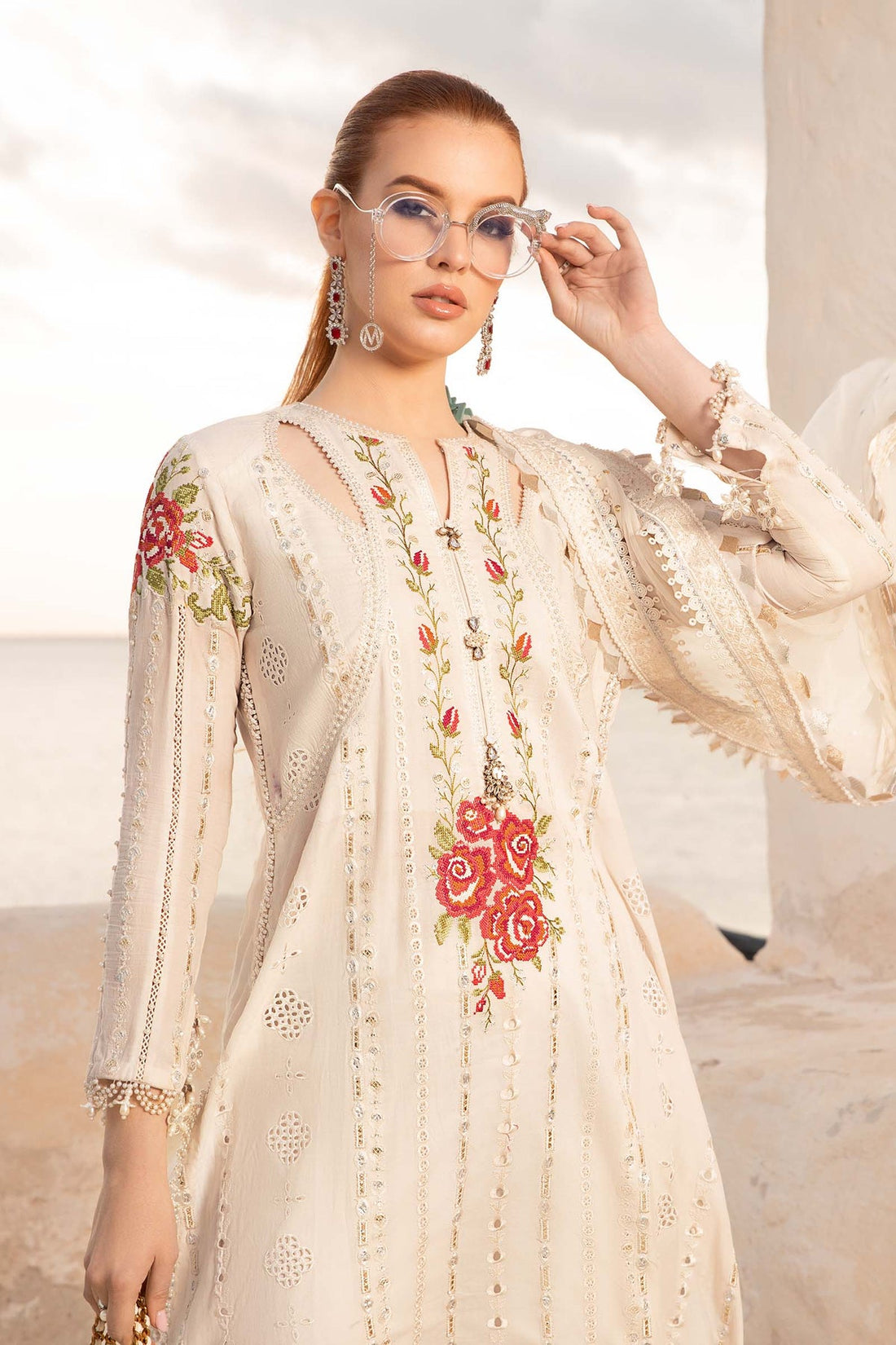 Maria B | Voyage a' Luxe Lawn | D-2412-A - Pakistani Clothes for women, in United Kingdom and United States