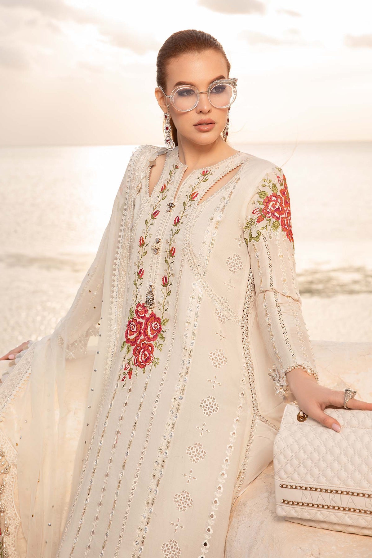 Maria B | Voyage a' Luxe Lawn | D-2412-A - Pakistani Clothes for women, in United Kingdom and United States