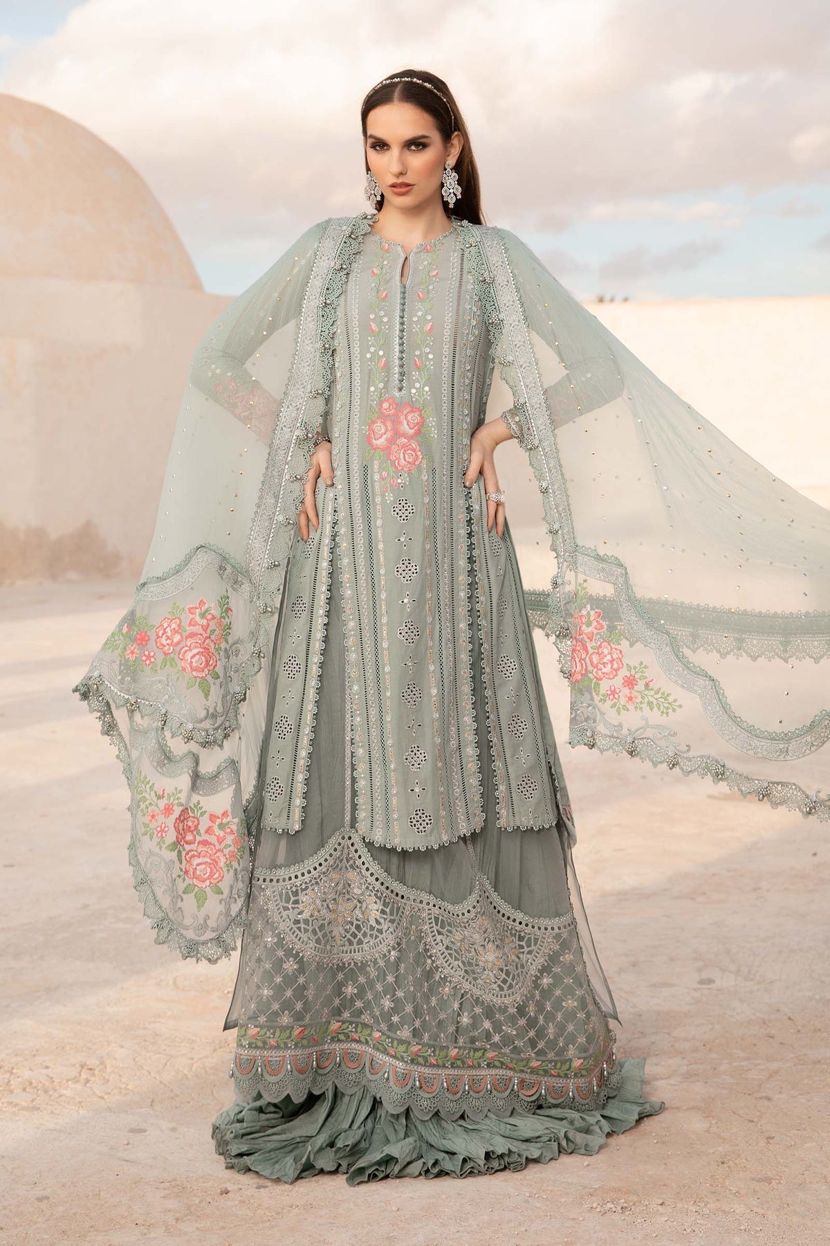 Maria B | Voyage a' Luxe Lawn | D-2412-B - Pakistani Clothes for women, in United Kingdom and United States